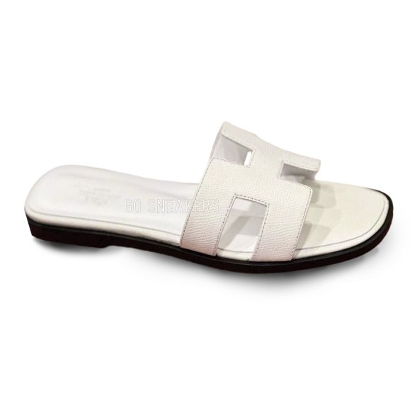 Женские шлепанцы Hermes Flip-flop White