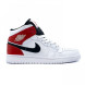 Женские кроссовки Nike Air Jordan 1 Mid White Black Gym Red