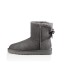 Женские мини угги с бантиками Mini Bailey Bow II Grey