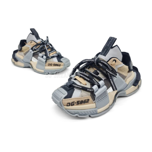 Женские кроссовки Dolce&amp;Gabbana DG-5862 Beige/Grey