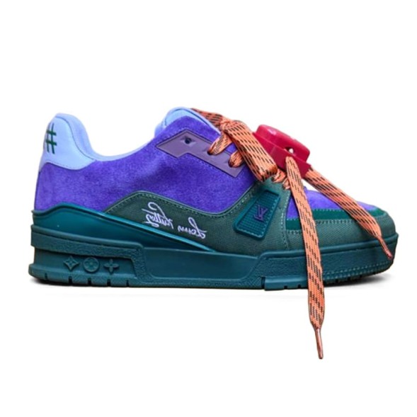 Женские кроссовки Louis Vuitton Trainer Maxi Skateboard Shoes Low-Top Purple