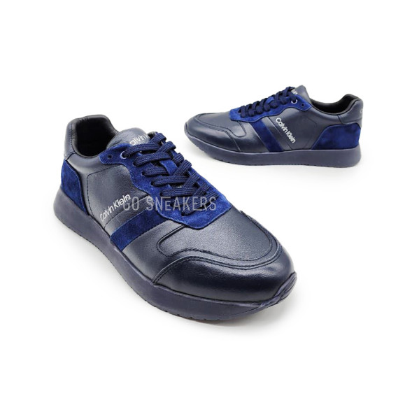 Унисекс кроссовки Calvin Klein Leather Suede Black/Navy