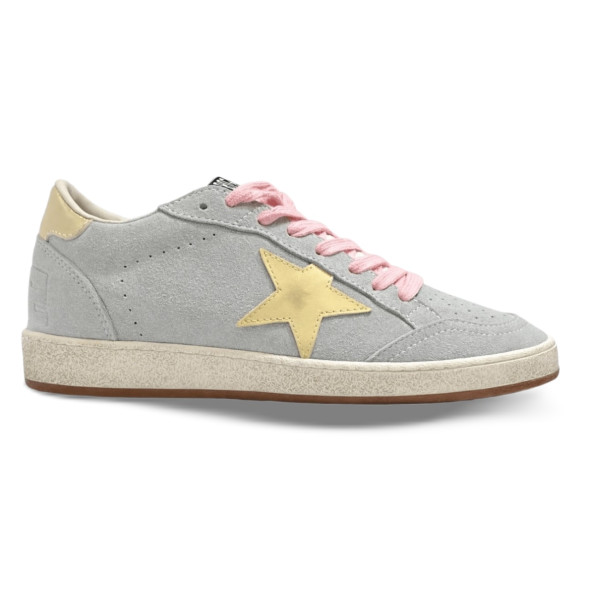 Женские кеды Golden Goose Ball Star Suede Grey/Pink