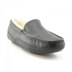 Men's Ascot Black Leather