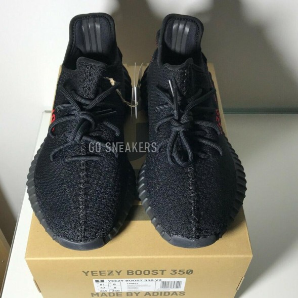 Унисекс кроссовки Adidas Yeezy Boost 350 V2 Black Red (bred)