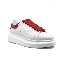 Женские кроссовки Alexander McQueen Luxe Glitter Red
