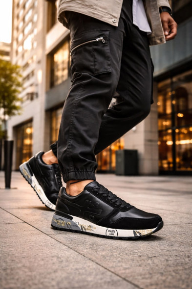 Унисекс кроссовки Premiata 483 Leather/Suede Black