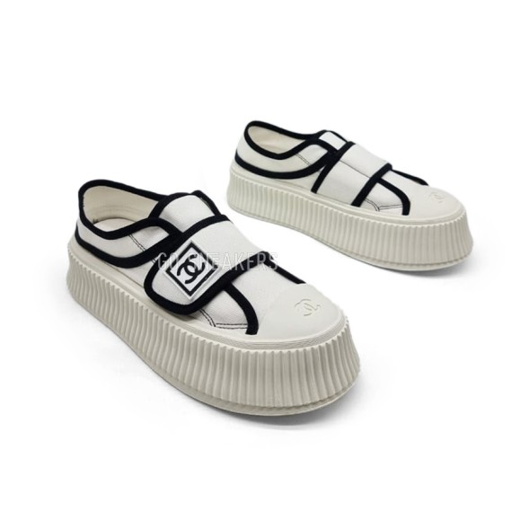 Унисекс кеды Chanel Platform White/Black