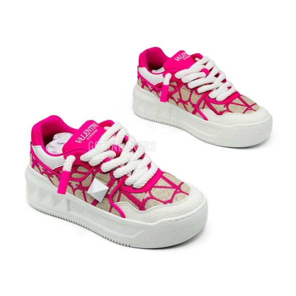 Женские кроссовки Valentino Garavani One Stud XL Woman Pink