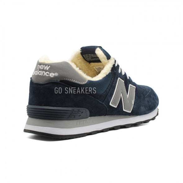Мужские зимние кроссовки New Balance 574 Navy-Gold XXL