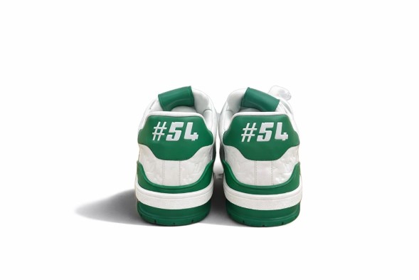 Женские кроссовки Louis Vuitton Trainer Maxi Skateboard Shoes Low-Top White/Green