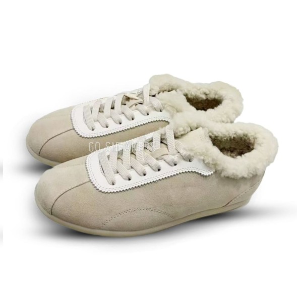 Женские зимние кроссовки Brunello Cucinelli Sneakers Winter Beige