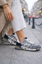 Premiata 483 Textile/Suede Air Light Grey
