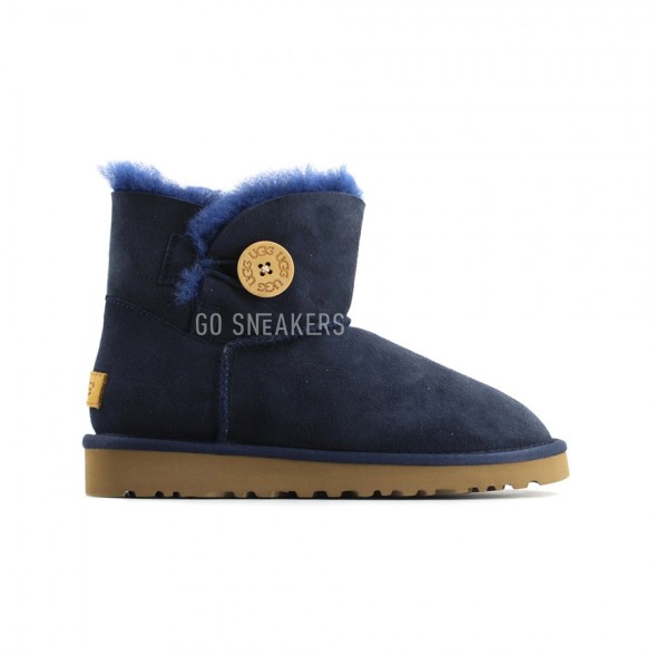 Женские непромокаемые мини угги с пуговицей Bailey Button Mini Navy II