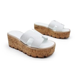 Hermes Flip-flops Wood White