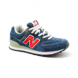 New Balance Мужские 574 Navy-Red
