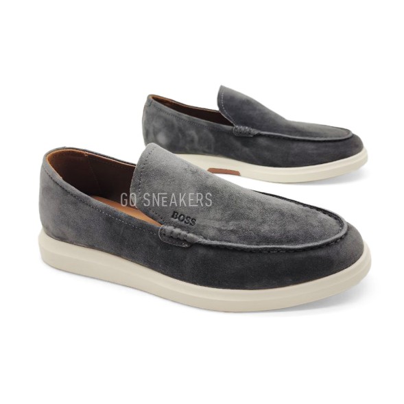 Мужские лоферы Hugo Boss Loafers Suede Grey